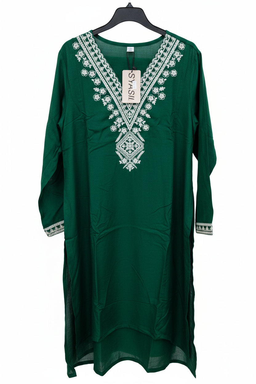 Syashi green umbrella kurta